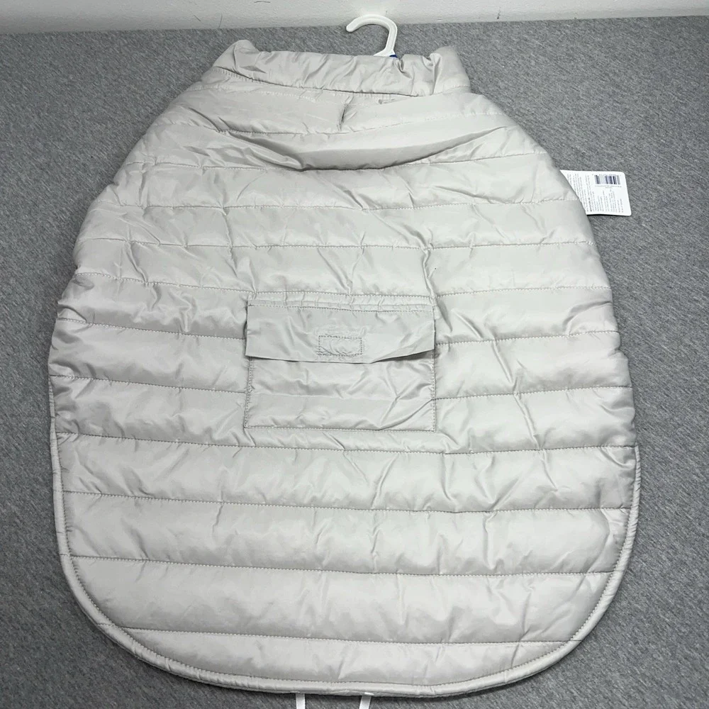 Top Paw Gray Value Puffer Dog Coat Jacket X Large Fleece Lined Pet Apparel